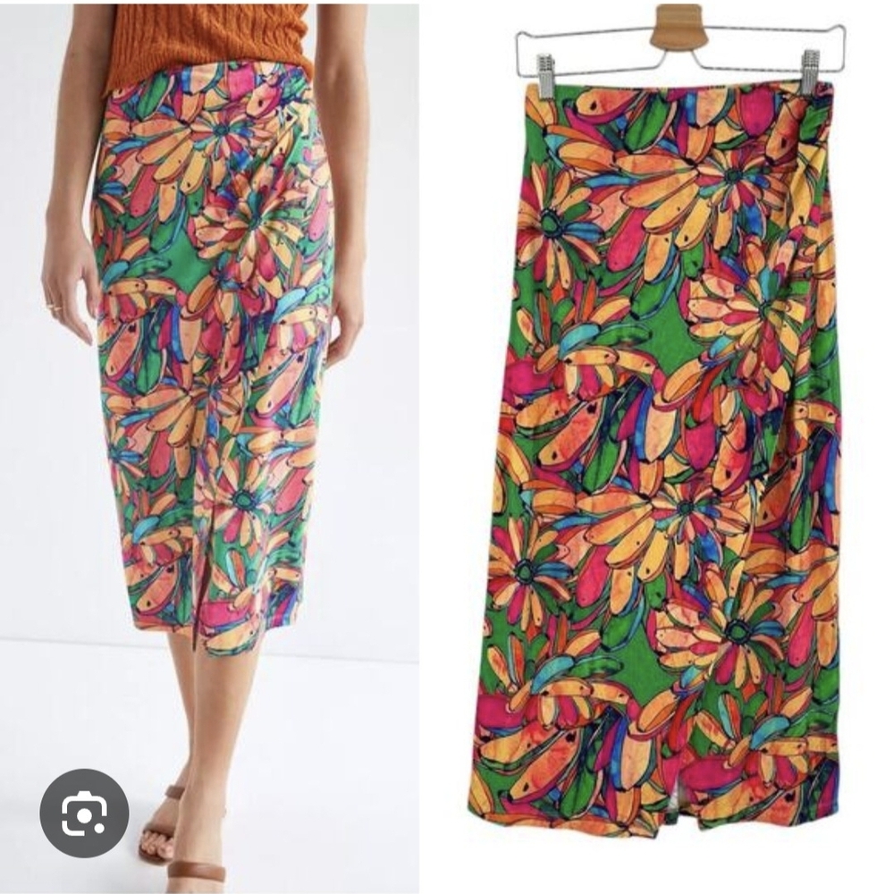 Anthropologie Multicolor Geometric Skirt